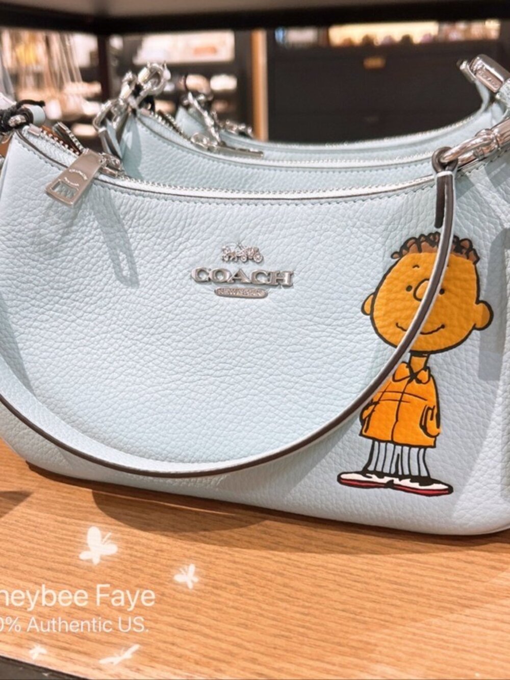 Coach X Peanuts Teri Shoulder Bag With Franklin CBJ80 100% Authentic
